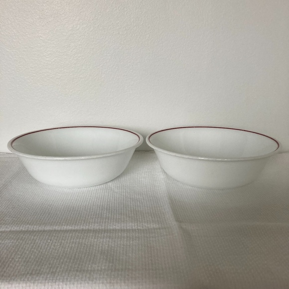 2 CORELLE Burgundy Soup Retired Bowls - Picture 4 of 7